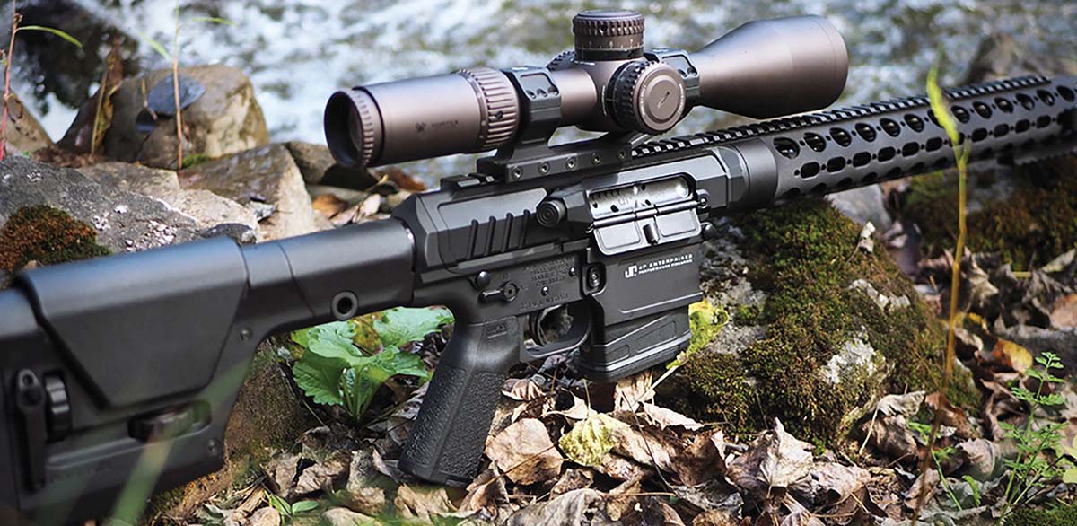 This AR-10 rifle, called the LRP-07 by its builder, JP Enterprises, is intended for long-distance competitive shooting, and many have been chambered for the 260 Remington, 6.5 Creedmoor and 6mm Creedmoor.